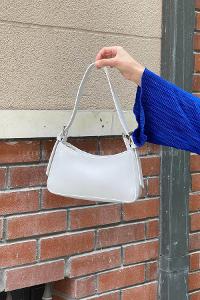 Lamelif Distressed Kol Çantası Kadın Beyaz