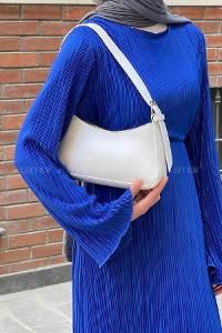 Lamelif Distressed Kol Çantası Kadın Beyaz