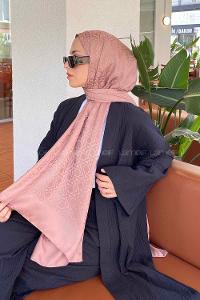 Lamelif Porto Desen Jakar Şal Latte