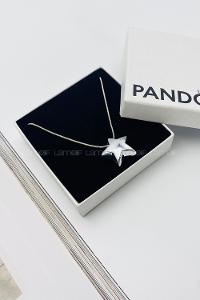 Lamelif Gümüş Zincir Gümüş Yıldız Tasarım Kolye