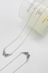 Lamelif Gümüş Kelebek Zirkon Kolye