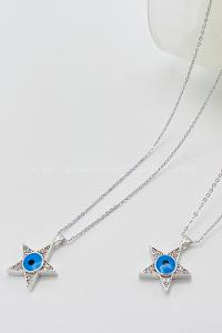 Silver Gold Drop Necklace