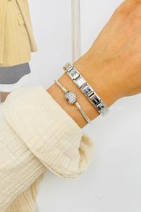 Lamelif Gümüş Nomination Çelik Bileklik