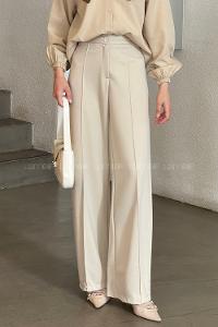 Lamelif Çımalı Palozzo Pantolon Taş Rengi