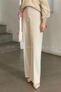 Lamelif Çımalı Palozzo Pantolon Taş Rengi