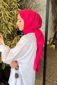 Fuchsia Cotton Fabric Straight Shawl