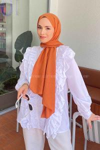 Lamelif Comfort Pamuk Şal Badem