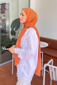 Lamelif Comfort Pamuk Şal Badem