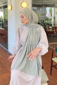 Lamelif Açık Yeşil Penye Şal