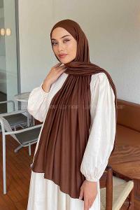 Lamelif Çikolata Kahve Penye Şal