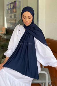 Lamelif Gece Mavisi Penye Şal