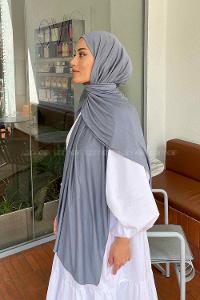 Lamelif Gri Penye Şal