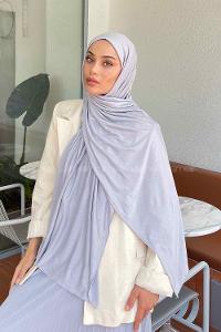 Lamelif Gümüş Penye Şal