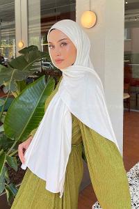 Lamelif Kırık Beyaz Penye Şal