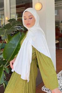 Lamelif Kırık Beyaz Penye Şal