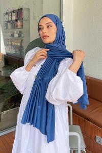 Lamelif Kot Mavi Penye Şal