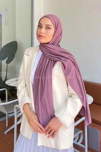 Lamelif Leylak Penye Şal