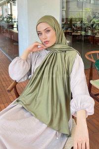 Mint Green Combed Fabric Straight Shawl
