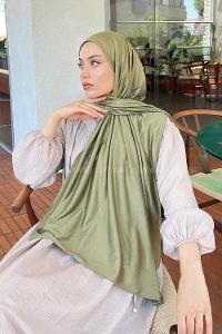 Mint Green Combed Fabric Straight Shawl