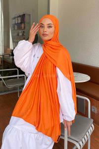 Lamelif Neon-Turuncu Penye Şal