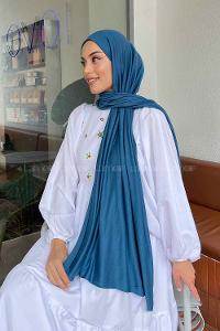 Lamelif Penye Şal Koyu Petrol Mavi