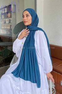 Lamelif Penye Şal Koyu Petrol Mavi