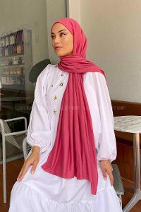 Lamelif Şeker Pembe Penye Şal