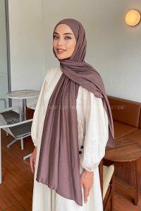 Soft Brown Combed Fabric Straight Shawl