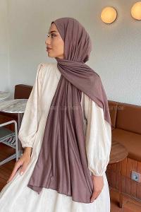 Soft Brown Combed Fabric Straight Shawl