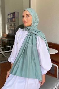 Lamelif Su Yeşili Penye Şal