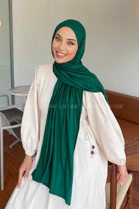 Lamelif Zümrüt Yeşili Penye Şal