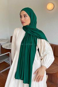 Lamelif Zümrüt Yeşili Penye Şal