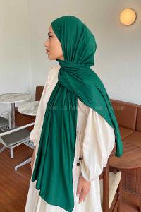 Lamelif Zümrüt Yeşili Penye Şal