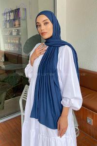 Lamelif İndigo Penye Şal