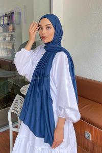 Lamelif İndigo Penye Şal
