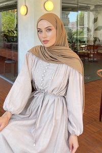 Lamelif Penye Şal Karamel