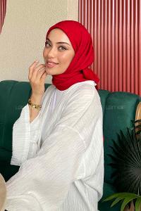 Lamelif Bambu Eşarp Kırmızı