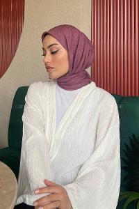 Lamelif Bambu Eşarp Koyu Gül