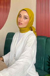 Lamelif Bambu Eşarp Yağ Yeşili