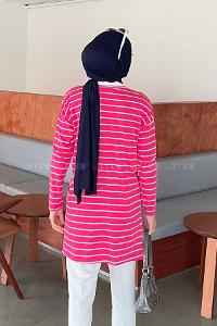 Fuchsia Crew Neck Tunic
