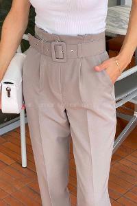 Smoked Cotton Fabric High Waist Comfortable Pants