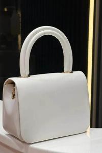 Lamelif Mini Çapraz Askılı Ve El Çantası Helen Beyaz