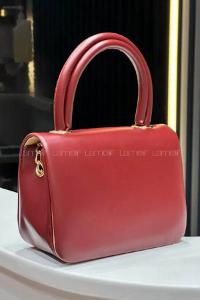 Claret Red With Suspenders Skin Hand Bag Bag