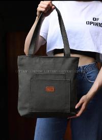 Lamelif Üç Gözlü Kanvas Antony Çanta Haki