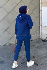 Lamelif Bonita Fermuarlı Tesettür Takım Lacivert