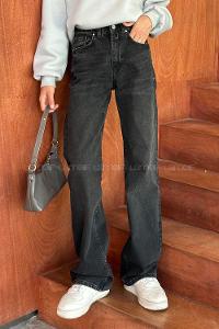 Smoked Cotton High Waist Pants