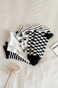 Lamelif 4lü Neşeli Patik Çorap