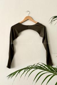 Lamelif Düz Renk Uzun Kol İçlik Haki