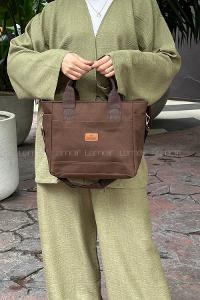 Bitter Brown Buckle Skin Hand Bag Bag
