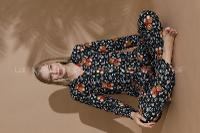 Lamelif Ayıcık Desenli Gömlek Yaka Pijama Seti